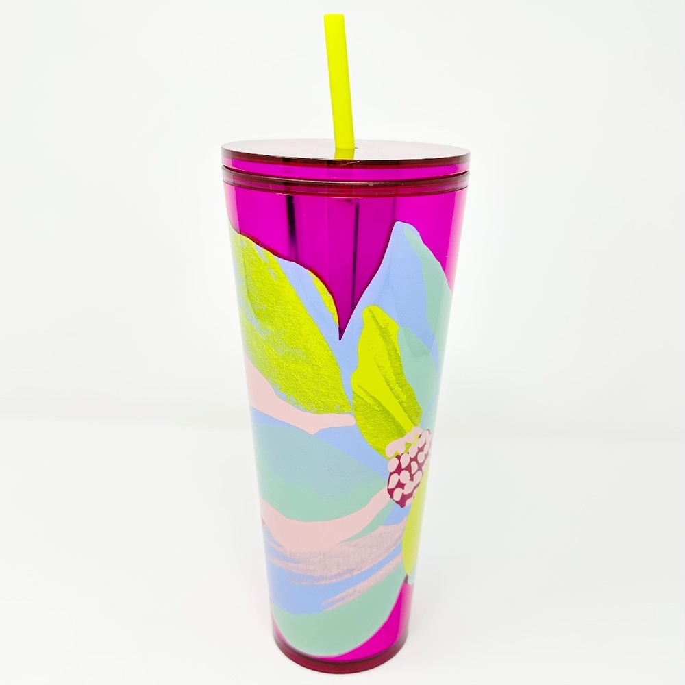 Starbucks 2024 Magenta Dichroic Magnolia 24 Oz Venti Cold Tumbler Spring NWT